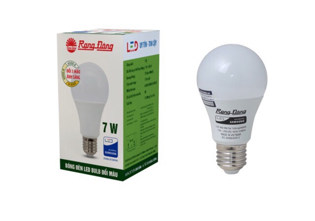 Bóng đèn led tròn đổi màu 7W / 9W Rạng Đông chip led Samsung | BigBuy360 - bigbuy360.vn