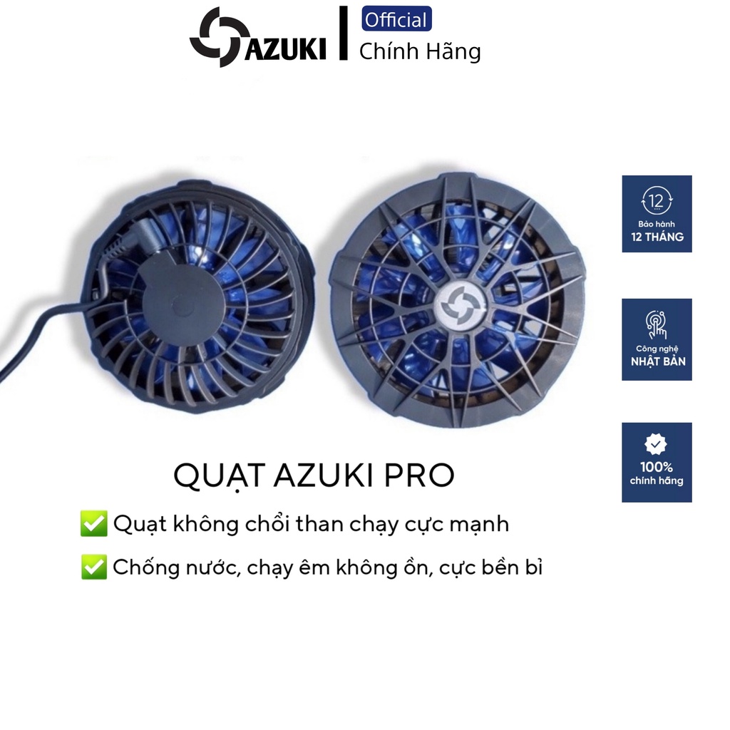 Quạt Không Chổi Than AZUKI Sử Dụng Cho Áo Điều Hòa Chống Nước Tốt Bảo Hành Chính Hãng 12 Tháng