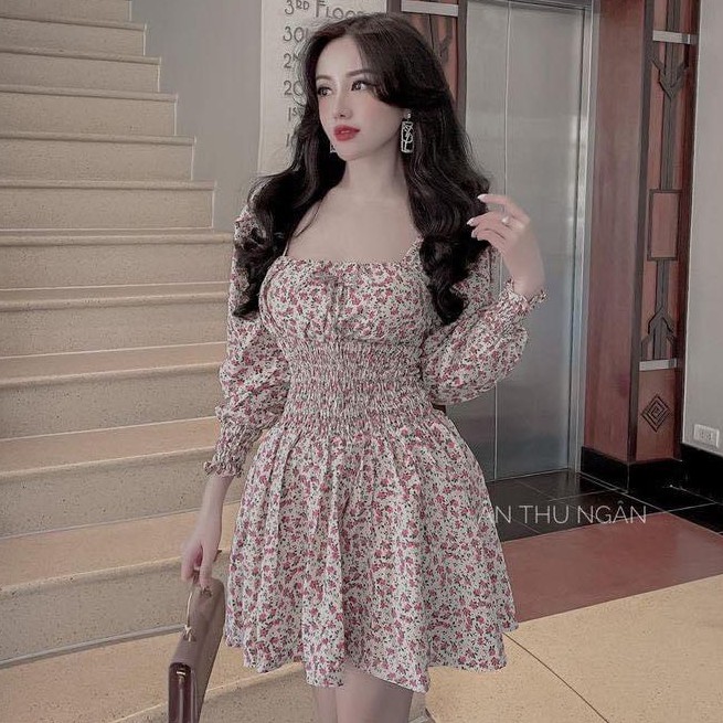 [Mã FAGREEN1505 giảm tới 30K đơn 99K] Váy Hoa Nhí Chun Eo