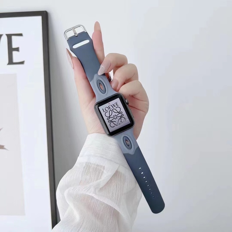 Dây Silicone Cho ĐồNg Hồ Apple 7 6 5 4 3 2 1 SE 45mm 41mm 42mm 38mm iWatch 4 / 5 / 6 / SE 40MMM 44MM