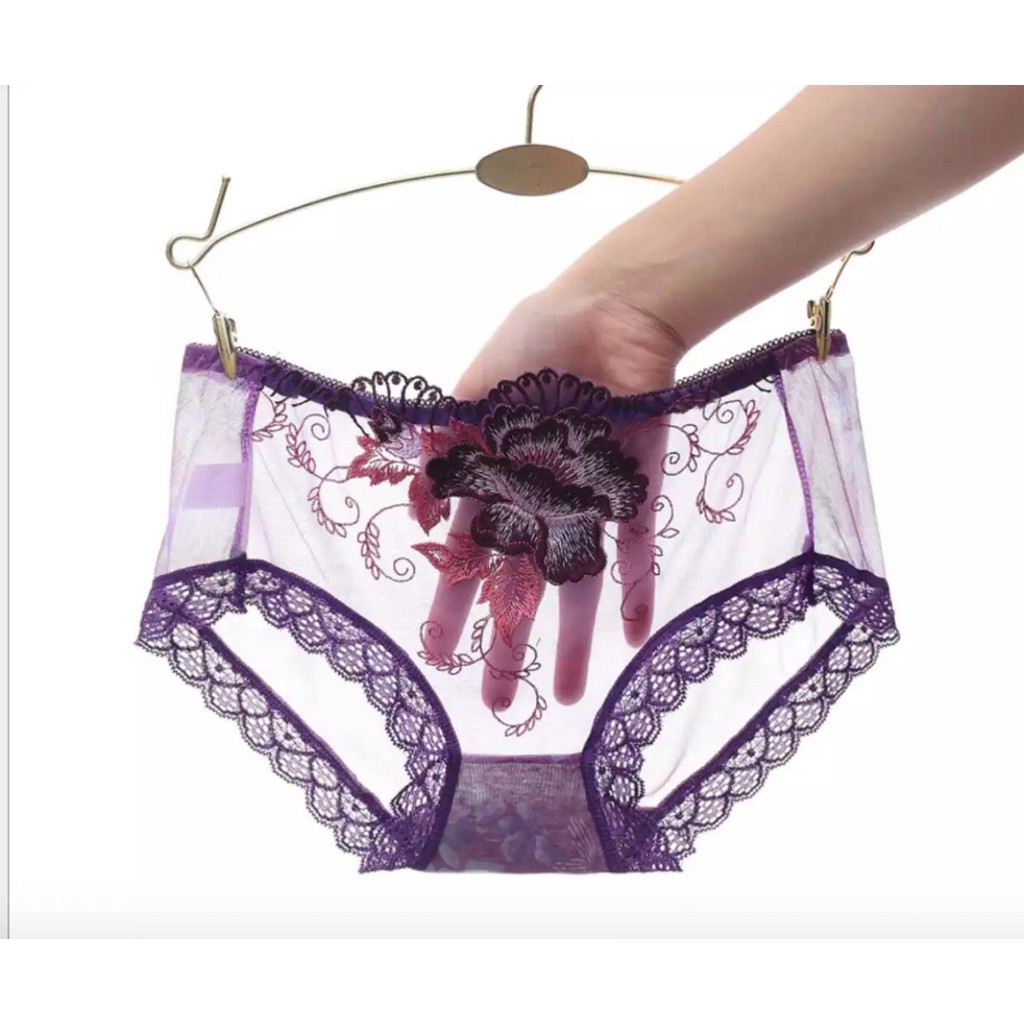 Bộ 4 quần lót nữ ren thêu hoa hồng- Quần lót xuyên thấu đầy cám dỗ XUẤT NHẬT MỖI QUẦN 1 TÚI ZIP | BigBuy360 - bigbuy360.vn