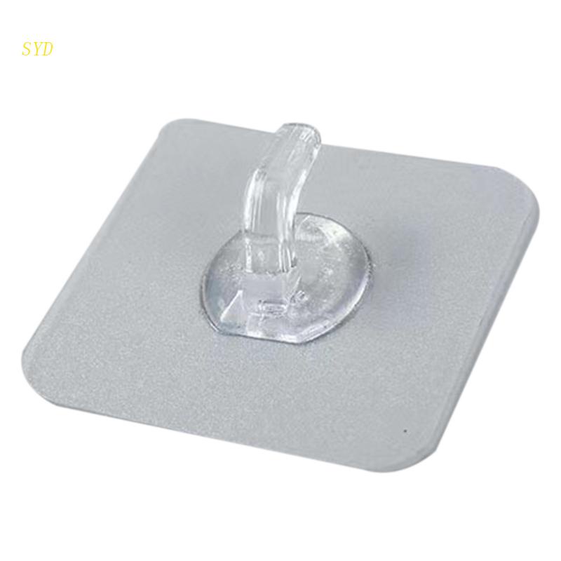 Móc Treo Đồ Dán Tường Trong Suốt Có Cốc Hút Chịu Tải Nặng Tiện Dụng