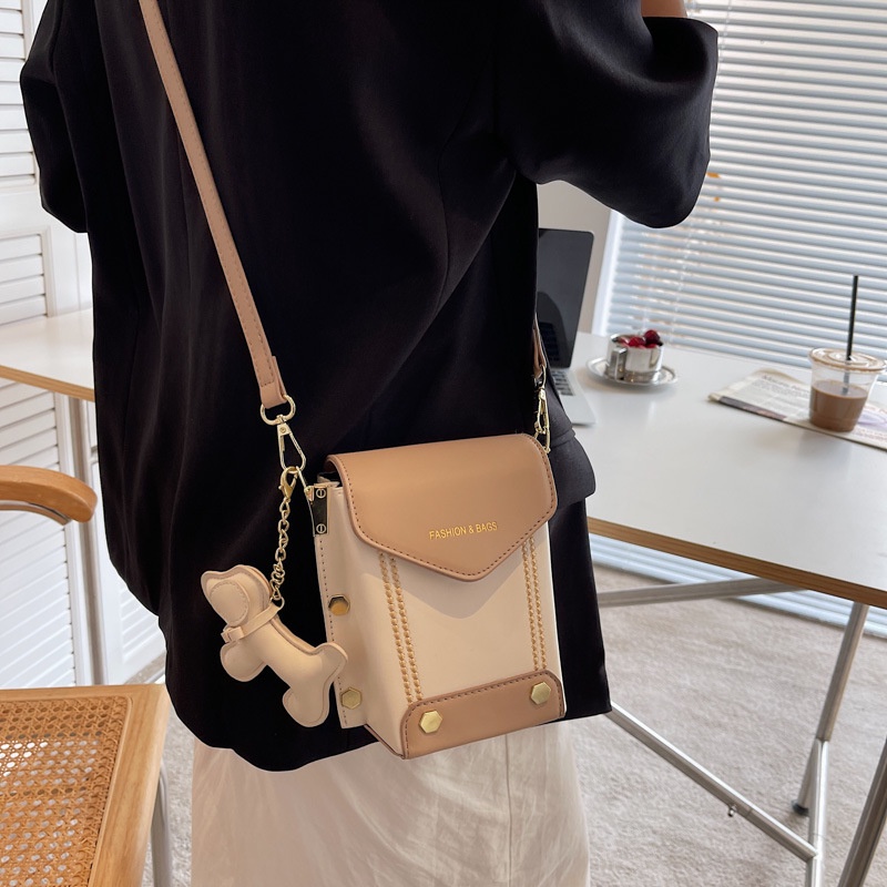 Túi Đeo Chéo Nhỏ Nhắn Màu Tương Phản Phong Cách Hàn Quốc Thời Trang Cho Nữ