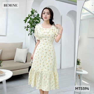 Đầm cổ ren tùng xòe BEMINE MT5594