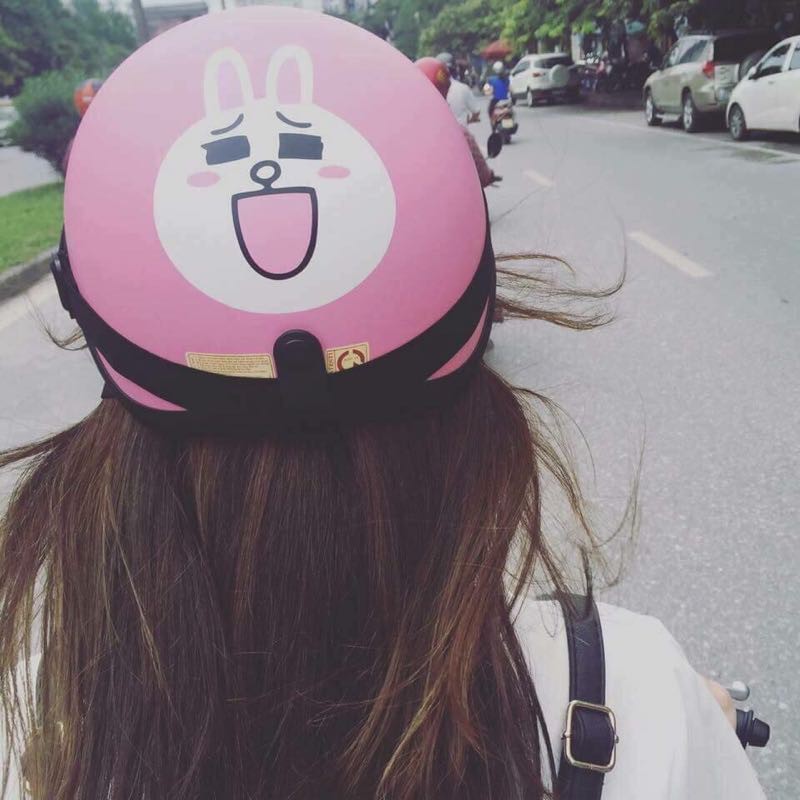 Combo mũ nón bảo hiểm nửa đầu 1/2 Gấu Brown