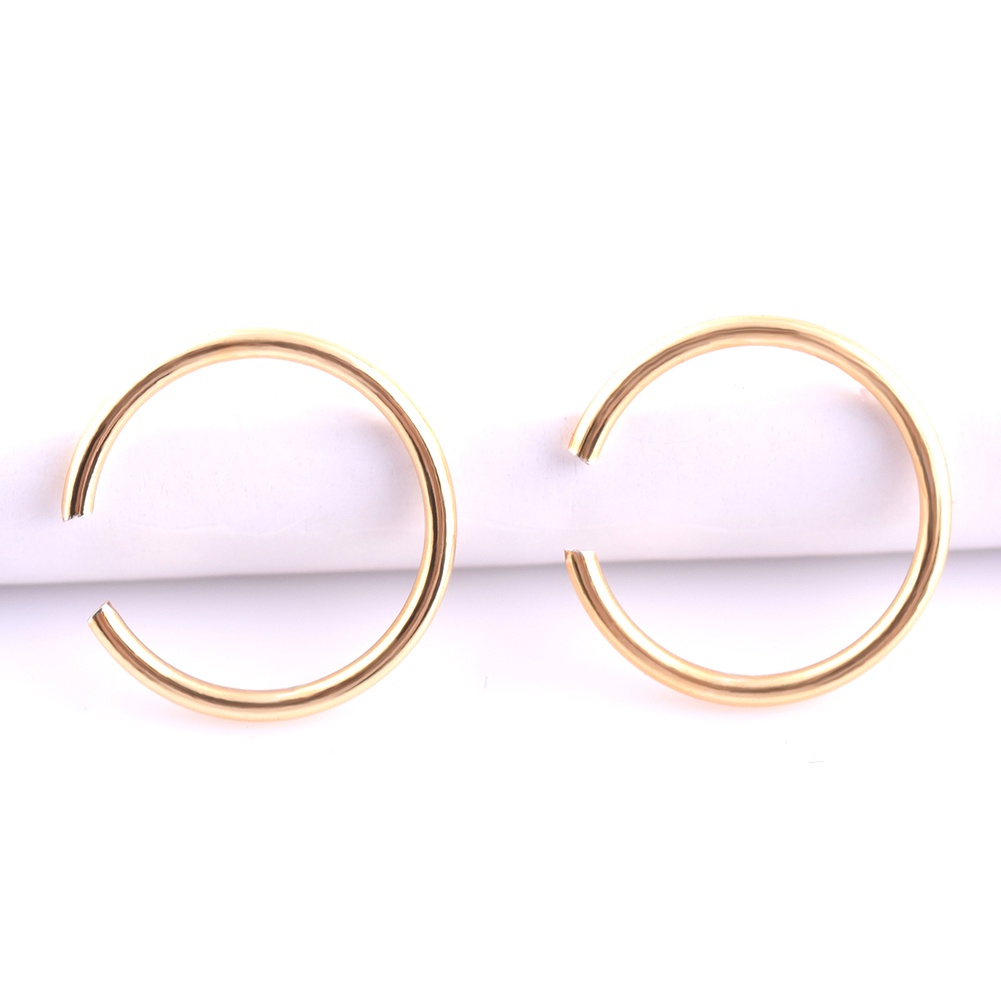 Set 40 Khuyên Mũi Hở Bằng Thép Không Gỉ Hình Chữ C Unisex