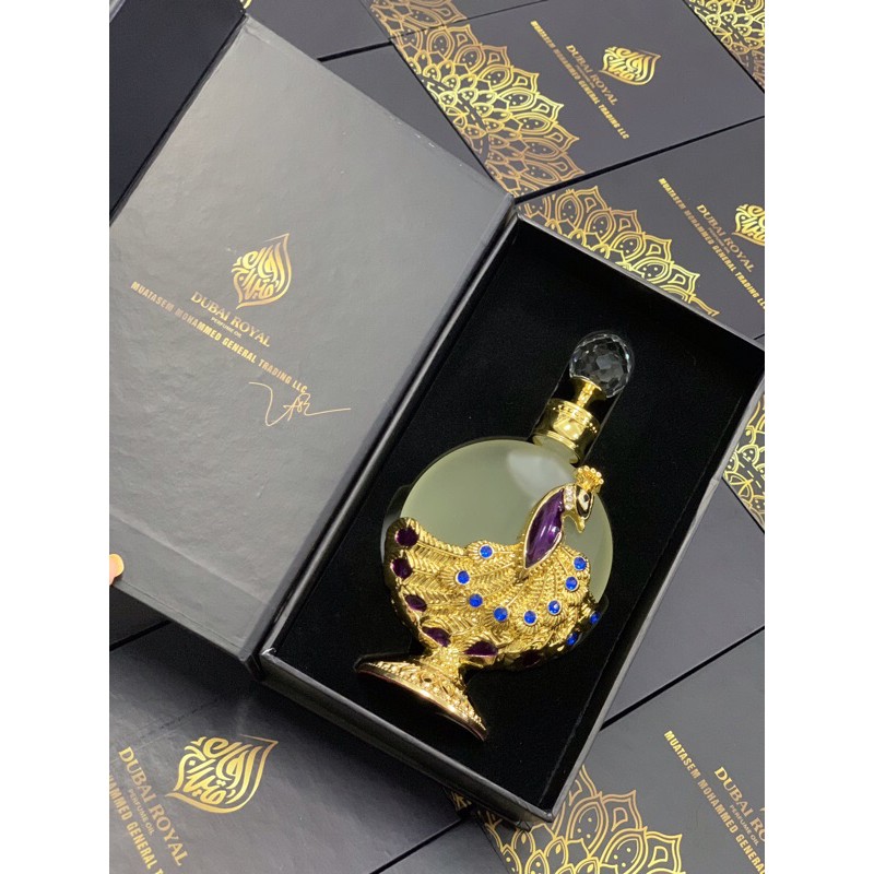 Tinh dầu nước hoa DUBAI ROYAL - mẫu lọ con công siêu sang! | Thế Giới Skin Care