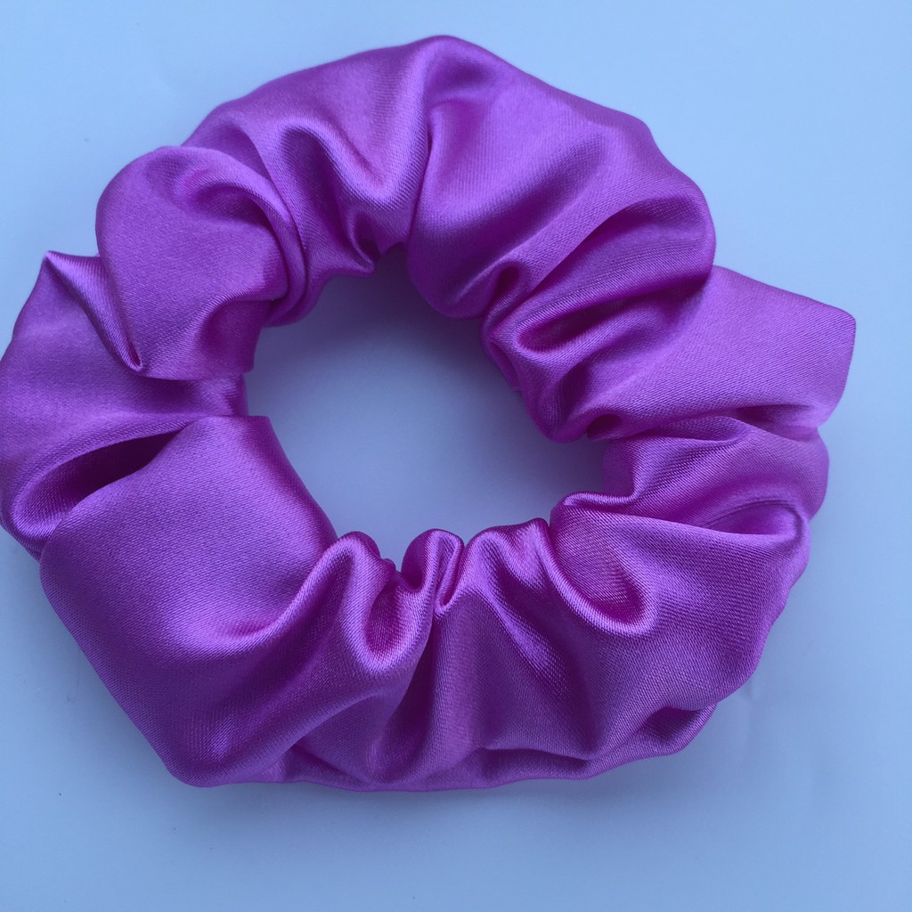 Combo 5 cột tóc vải scrunchies buộc tóc vải trơn bóng loại đẹp hot trend mix màu