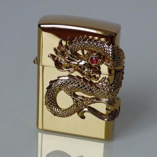 Hộp quẹt zippo rồng mắt ngọc