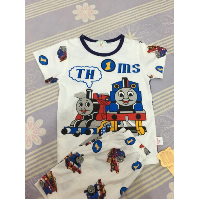 Bộ quần áo cotton Quảng Châu in hình ô tô Thomas