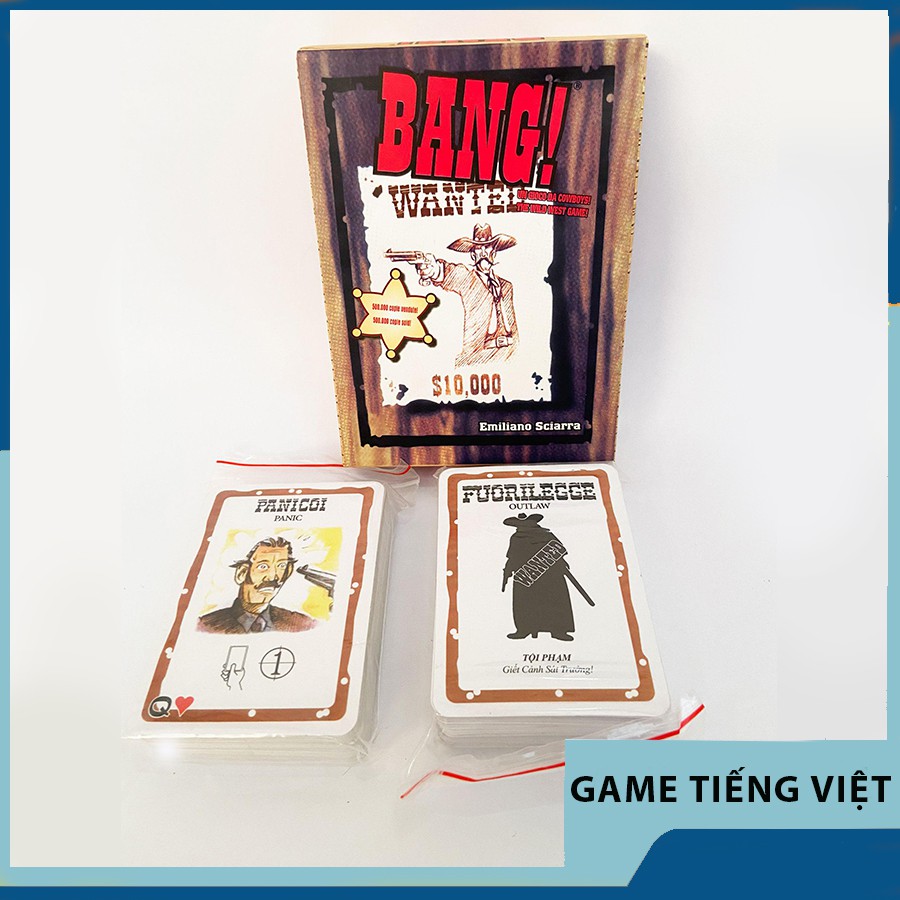 Trò chơi Bang, game thẻ bài bắn súng nhập vai lôi cuốn dành cho 3 - 5 người chơi [SIÊU HẤP DẪN]