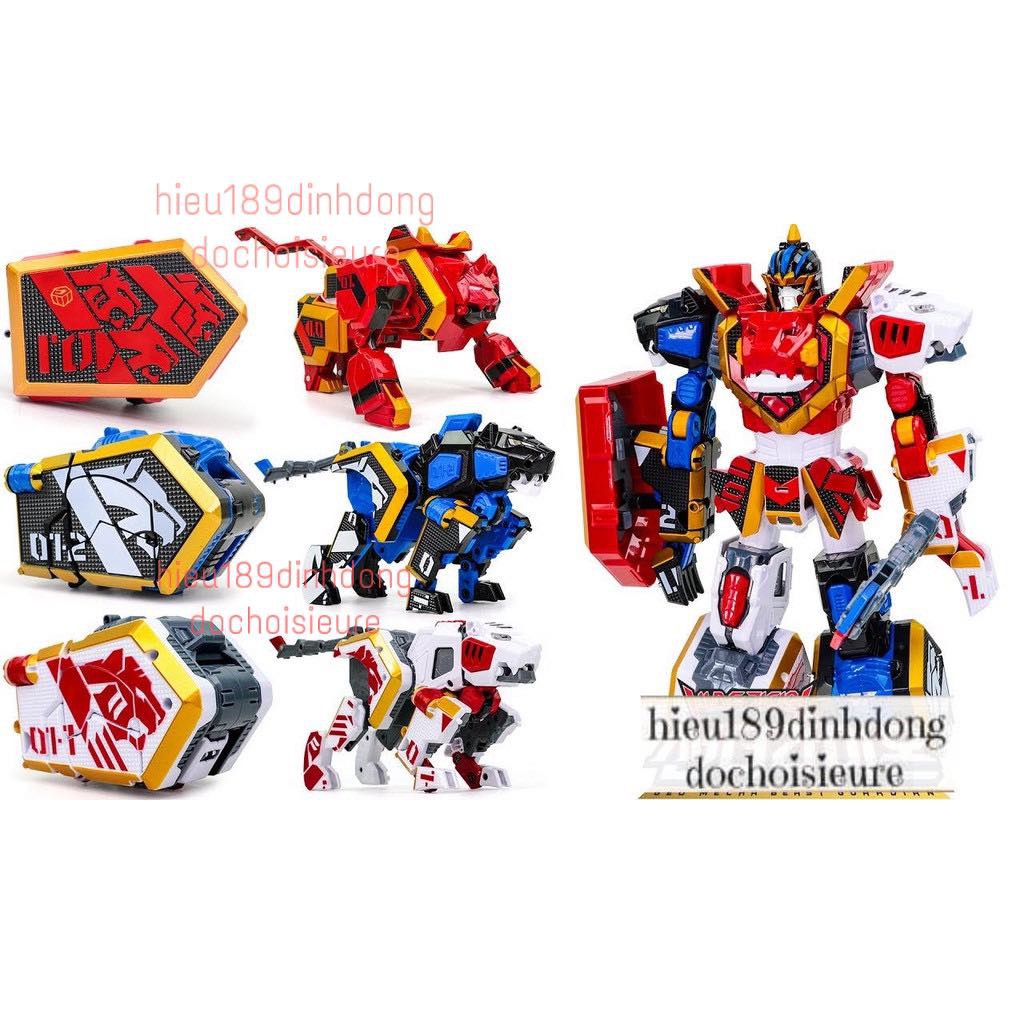 Hộp Lắp ráp siêu nhân gao thú, thú vương vũ trụ chính hãng geo mecha thunder lion (3in1) (Khách chat chọn mẫu)