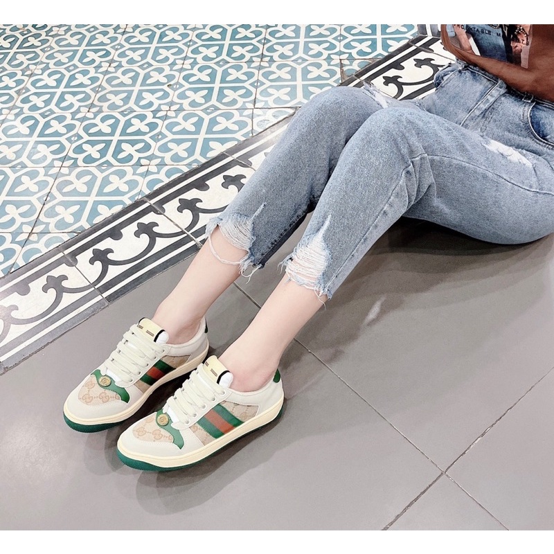 Giày thể thao gucci xanh lá