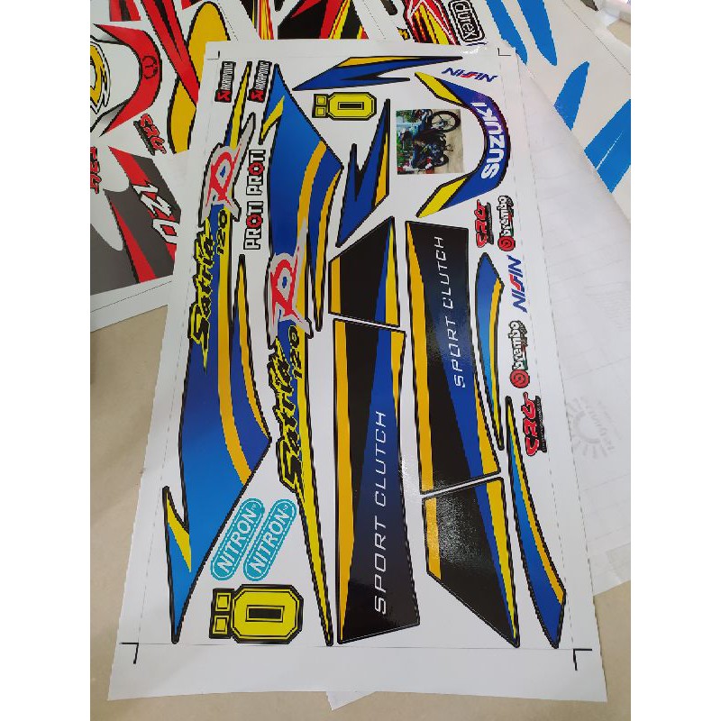 Tem Rời Suzuki Satria 2000 - Tem 3 Lớp - Chất Lượng - Tặng Logo - Ver 11