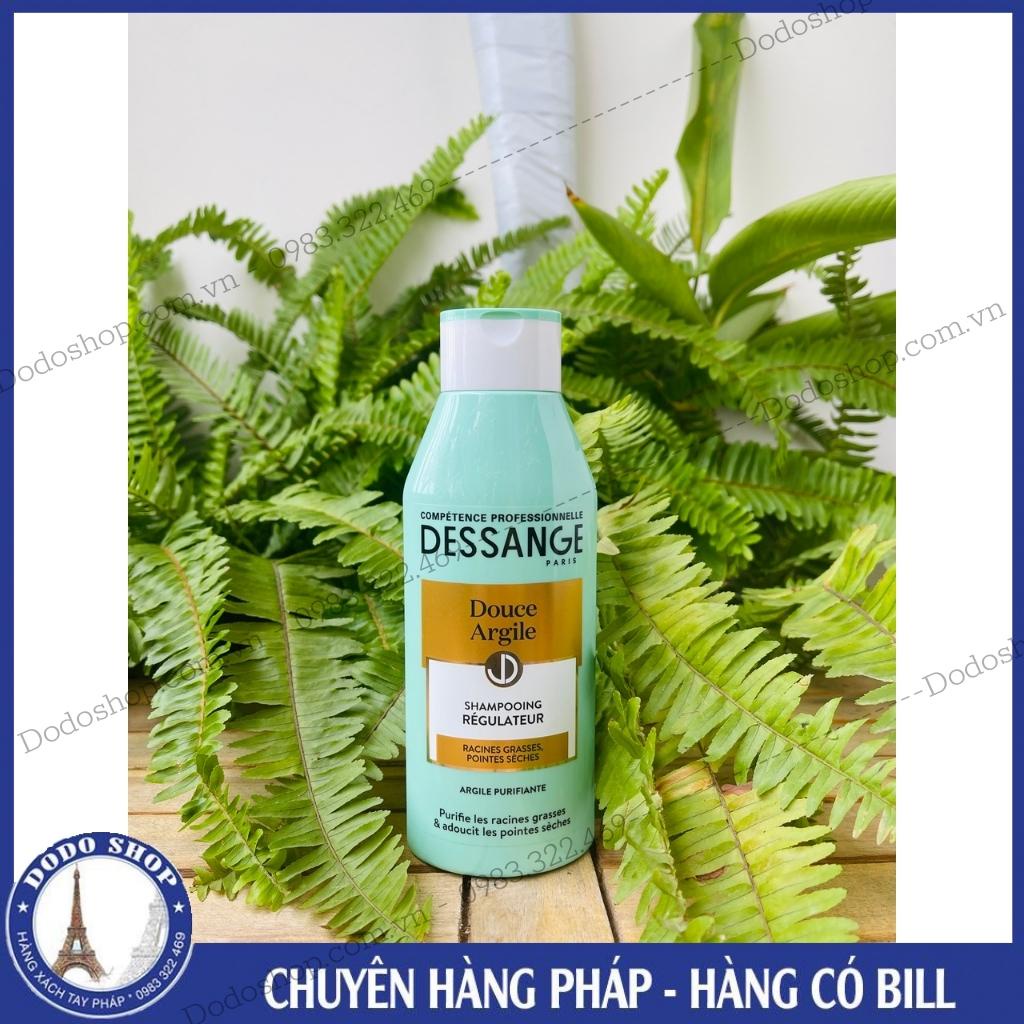 Dầu gội Dessange xanh dành cho tóc dầu (mẫu mới) giúp hết bết tóc, tóc bông, tơi và mượt.- desange