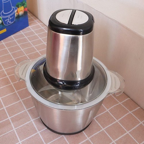 Xay Thịt Inox 304 Dung Tích 2L Công Suất Mạnh Mẽ Tiện Lợi 4 Lưỡi Dao Bằng Thép