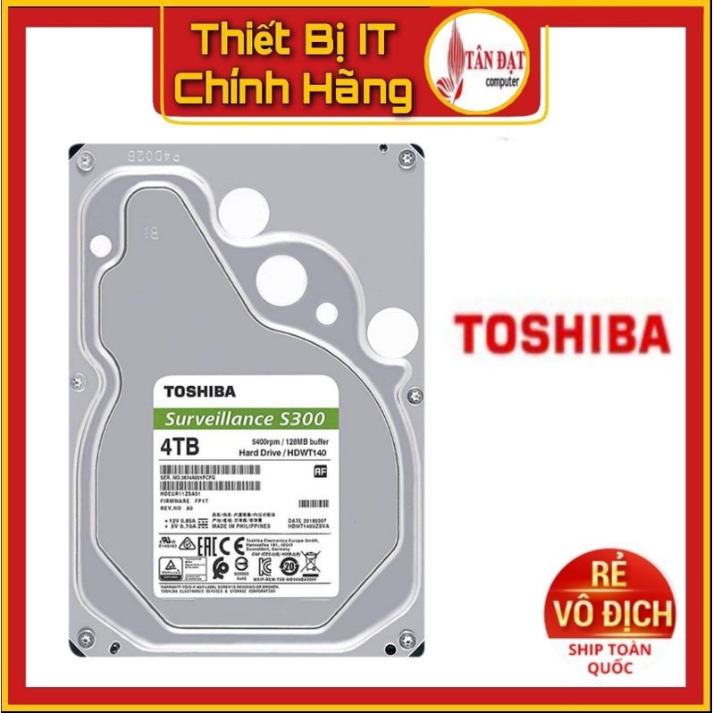 Ổ cứng HDD chuyên dụng 1TB/2TB/4TB TOSHIBA Surveillance S300