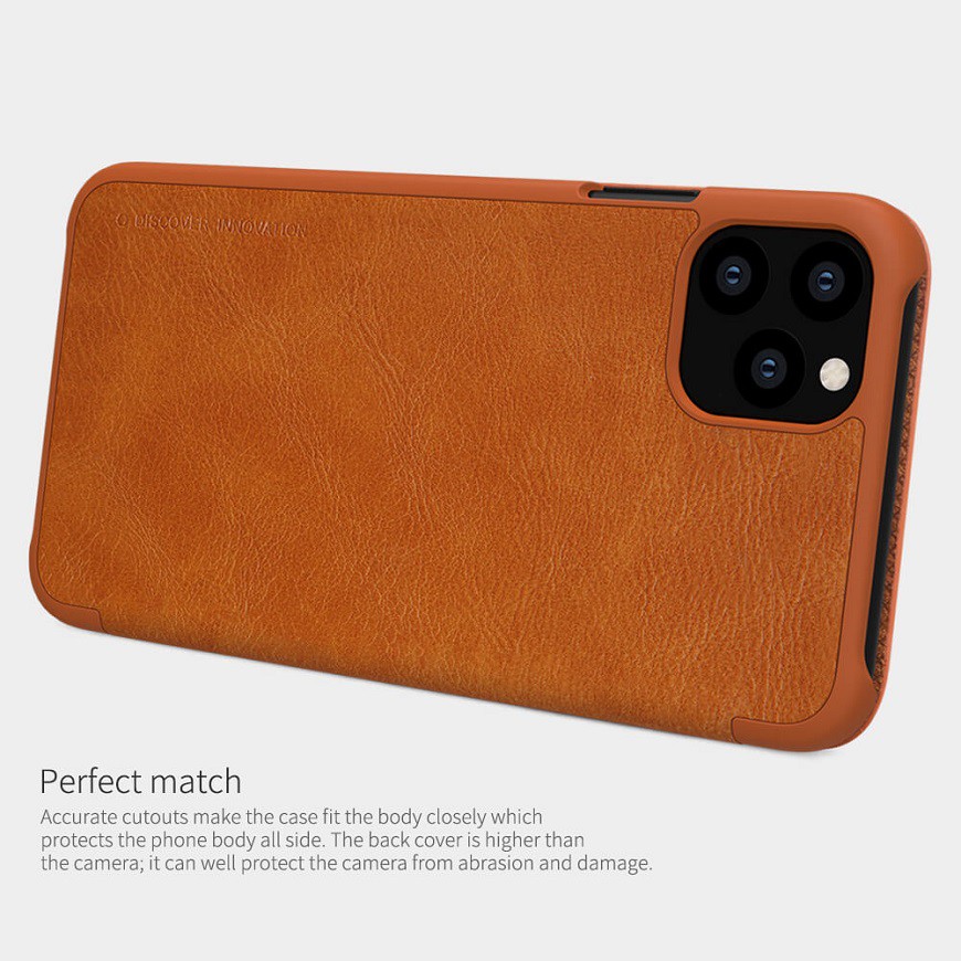 Bao da Nillkin QIN cho iPhone 12/13/14 /IP 11 Pro Max/X/XS có ngăn đựng thẻ