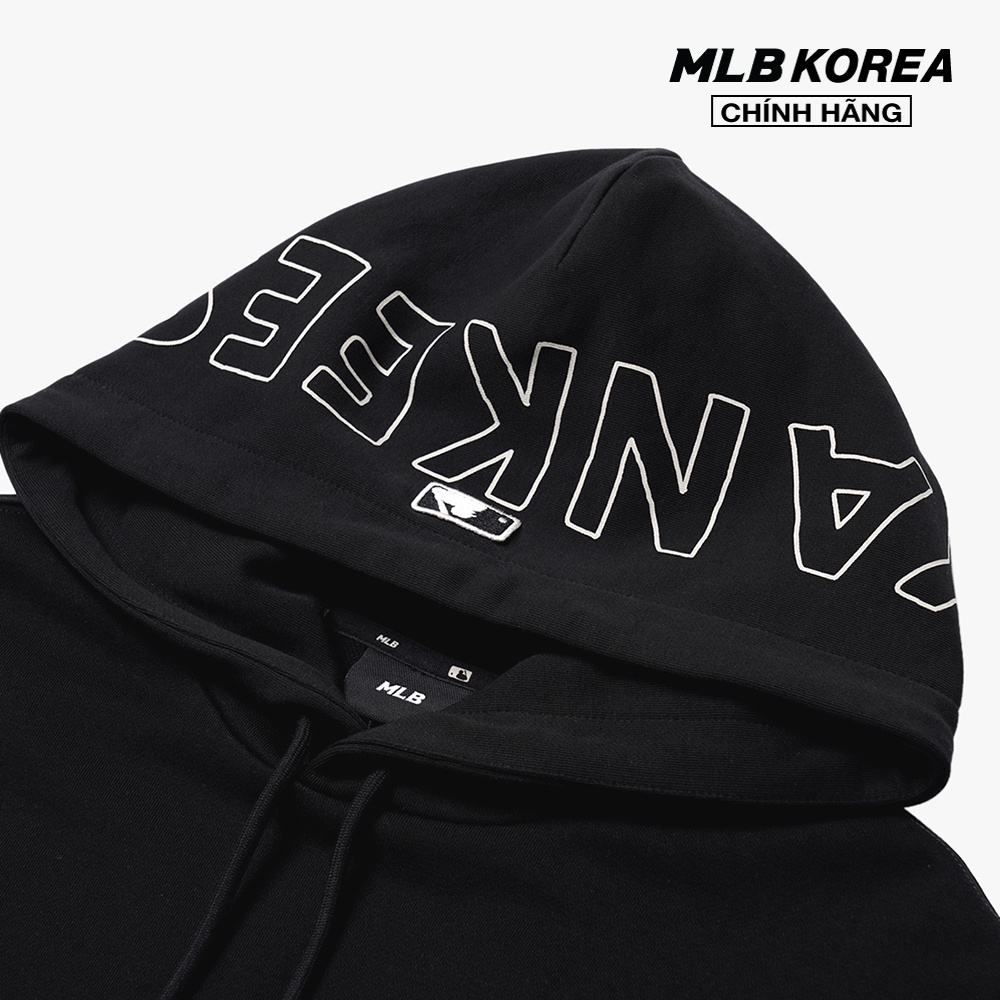 MLB - Áo hoodie tay dài phối mũ Monogram Big Logo 3AHDM0114-50BKS