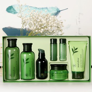 (Hàng Mới Về) Bộ 7 Sản Phẩm Chăm Sóc Da Innisfree Chiết Xuất Trà Xanh Ba Cân Bằng Đặc Biệt