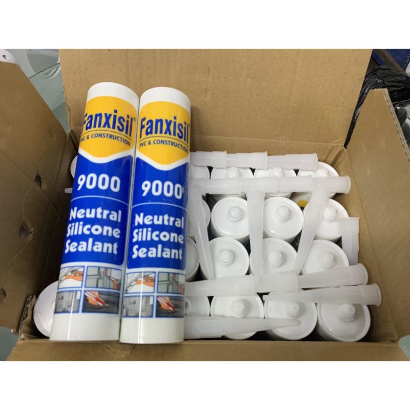 Silicone trung tính Fanxisil 9000 chịu nhiệt dán nhôm kính, gạch, đá, nhựa,...chống dột chống thấm