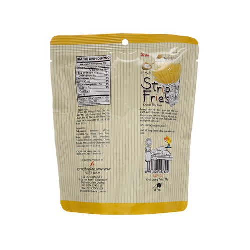 com bo 2 gói Snack khoai tây que vị muối Oishi Strip Fries gói 27g vttsp mới12 spmclc hdcyhmoi12...