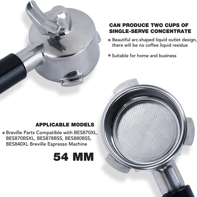 Giá Đỡ Bộ Lọc Không Gỉ 54mm Cho Breville BES870XL, BES870BSXL, BES878BSS, BES880BSS, BES840XL