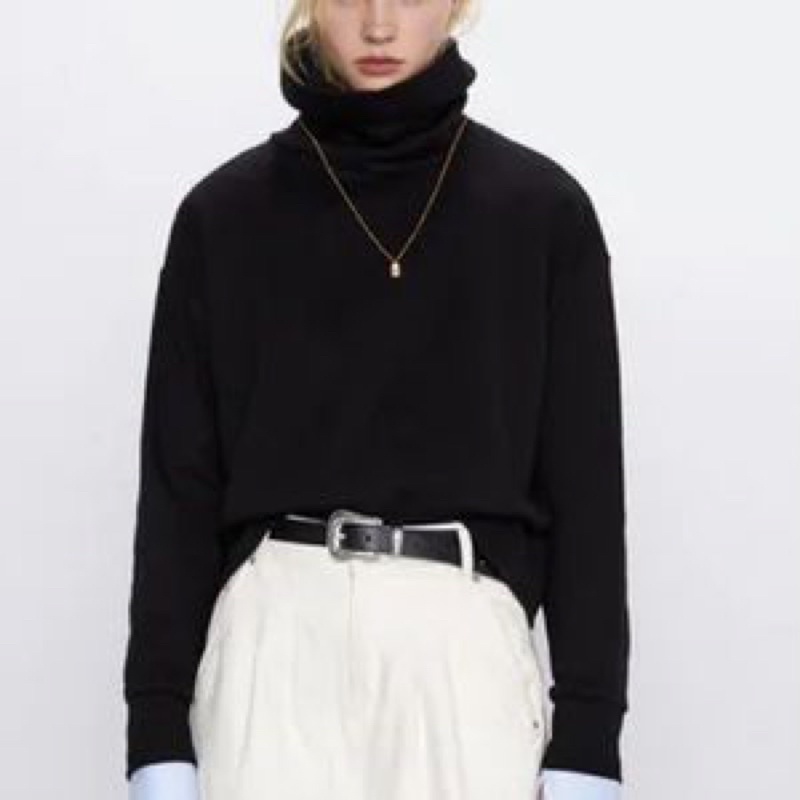 Áo Nỉ Cổ Lọ Nữ Basic ZR