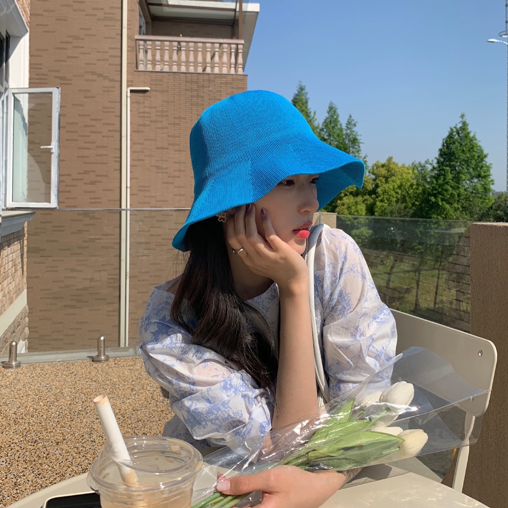 Nón Tai Bèo Vải Lụa Sữa Mỏng Thoáng Khí Màu Sắc Đơn Giản Dễ Phối Đồ Thời Trang Hàn Quốc Cho Nữ