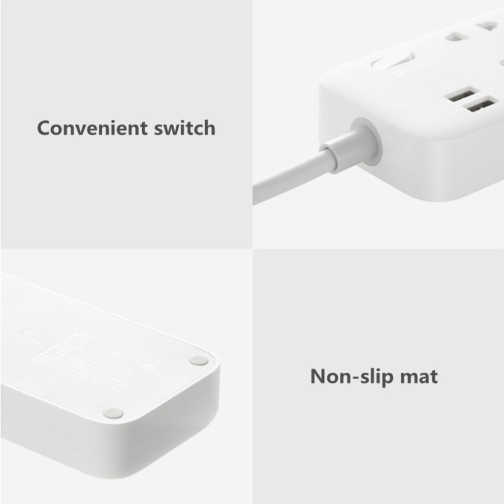 Ổ cắm Xiaomi Zmi Power Strip 6 cổng 2 usb CX05