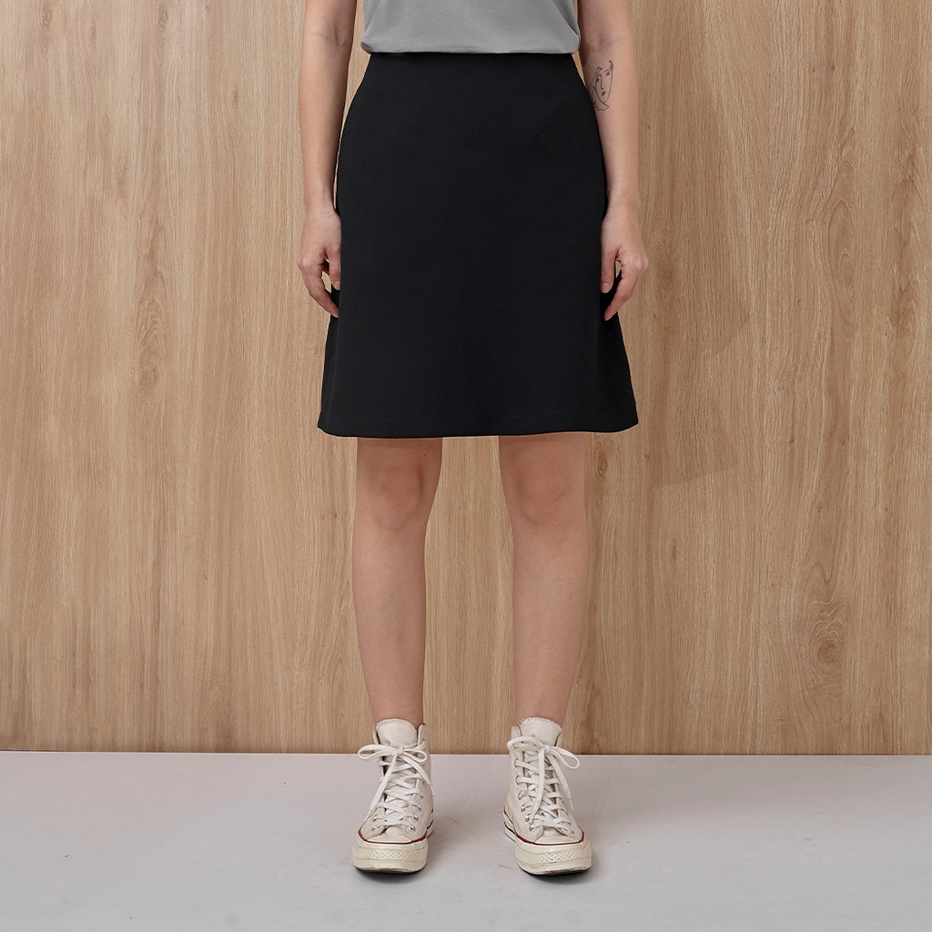 Andabove - Chân váy nữ dáng chữ A - Regular Skirt - Màu Đen