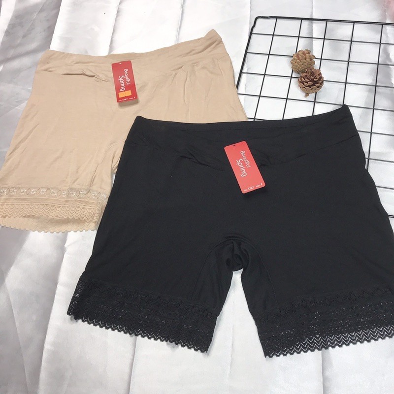 Quần cotton mặc váy chân ren siêu co dãn Bigsize