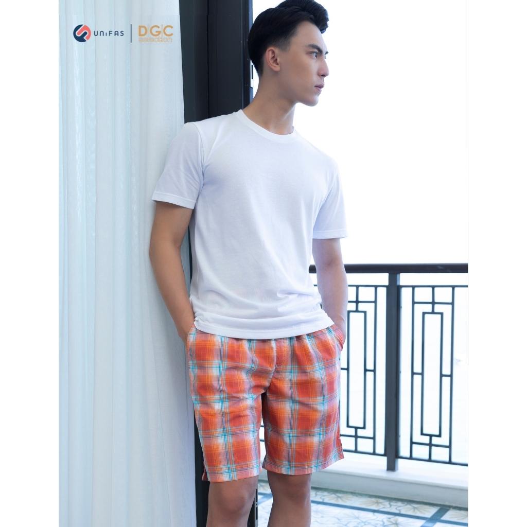 Quần đùi nam DGCs dáng dài túi chéo họa tiết kẻ năng động, chất liệu mềm mịn thoáng mát SQDBA04M