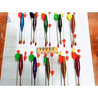 Phao câu lục chân đồng xoáy ren 2 ngọn ngày đêm bầu hồ lô 26,28,30,32 Tặng kèm 5 pin