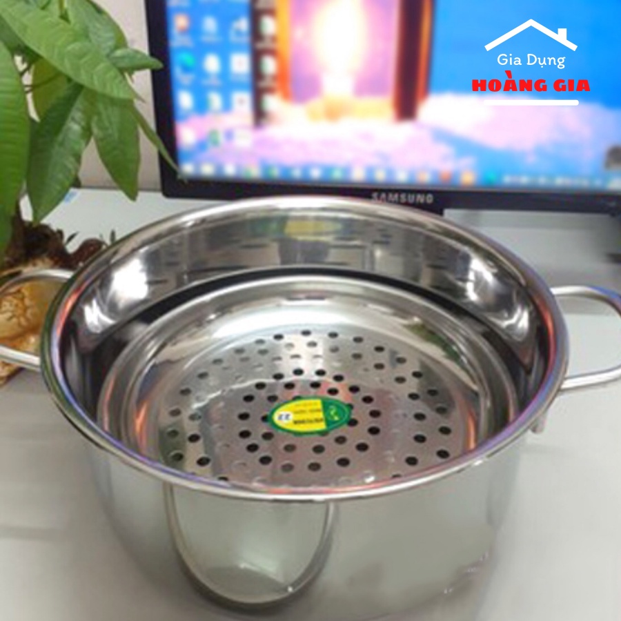 Vỉ Hấp Inox Có Đế Đủ Size Từ 20cm Đến 26cm - Gia Dụng Hoàng Gia