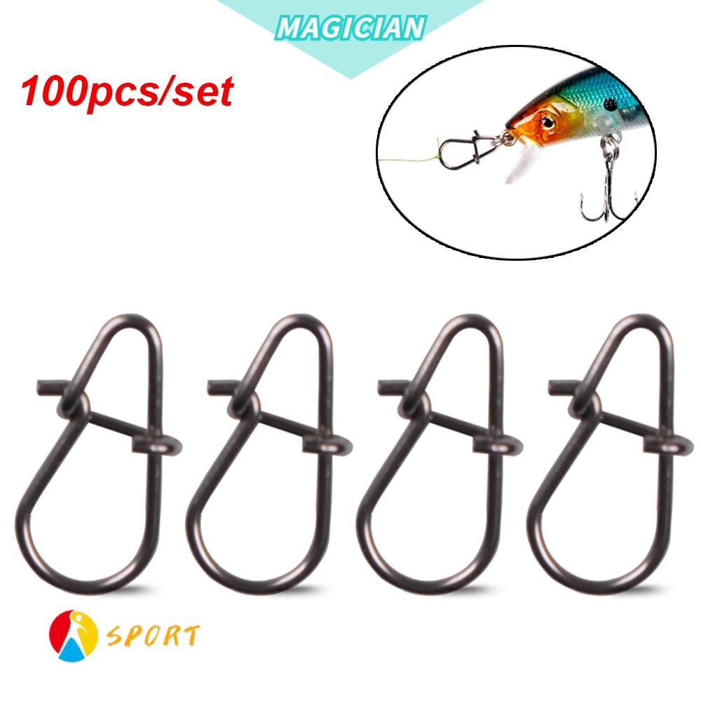Set 100 móc khóa câu cá bằng thép không gỉ bền bỉ