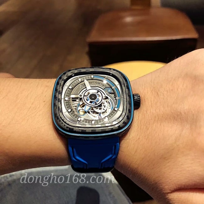 Đồng Hồ Nam, , Đồng Hồ Cơ Automatic , Mặt Vuông, Dây cao su, bảo hành 24 tháng - donghokinhmat168