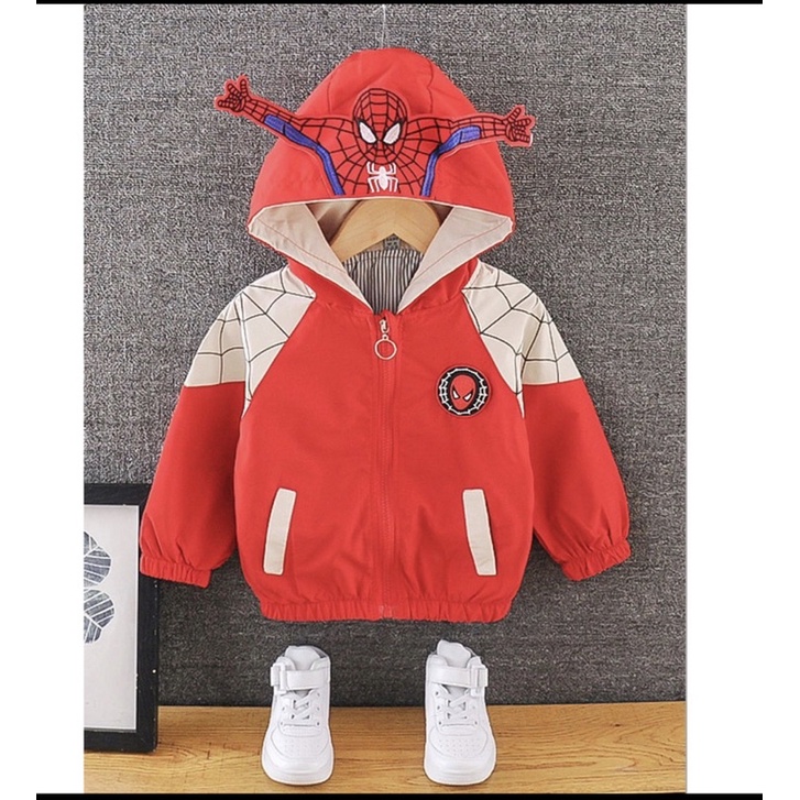 ÁO KHOÁC BÉ TRAI 2 lớp hình siêu nhân Spider man