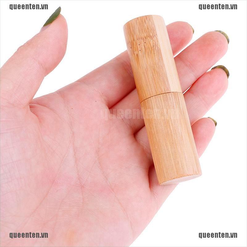 4G Bamboo Lipstick Tube Top Grade Lip Balm Sub Package DIY Empty Lip Container QUVN