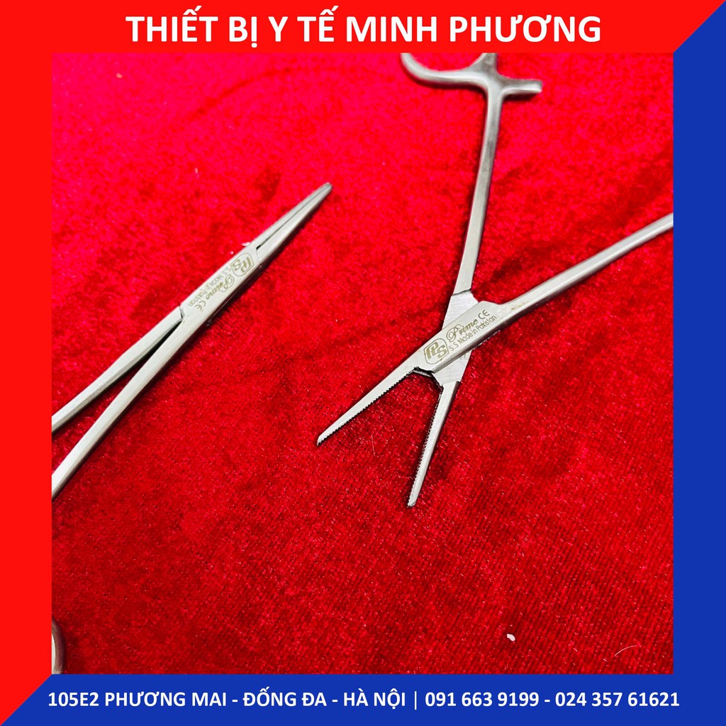 Panh thẳng y tế có mấu, không mấu Pakistan hàng tiêu chuẩn 12cm 14cm 16cm 18cm 20cm 22cm 25cm