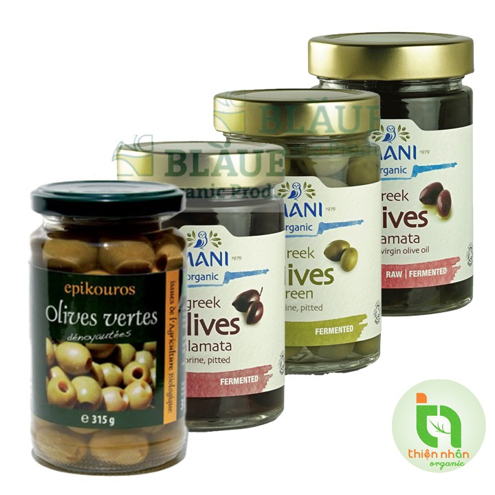 Quả oliu hữu cơ Mani/ Epikouros 280gr/315gr Organic Olives