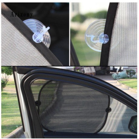 Bộ 5 tấm lưới che nắng rèm treo chống tia UV mát gắn kính chắn gió trước sau cửa sổ xe hơi ô tô cho Toyota Vios Innova