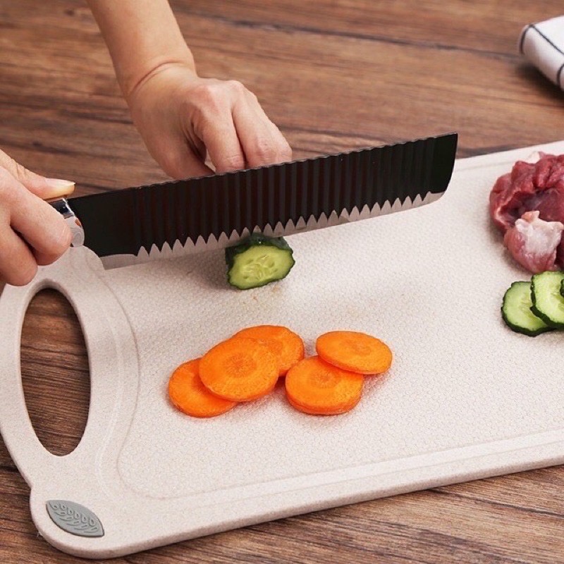 Dao Thái Nhật Lưỡi Gợn Sóng Bằng Thép Không Gỉ