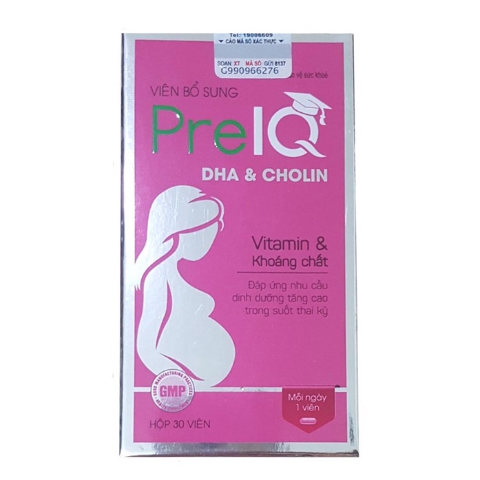Pre IQ ( DHA,EPA) VITAMIN tổng hợp cho phụ nữ có thai và cho con bú