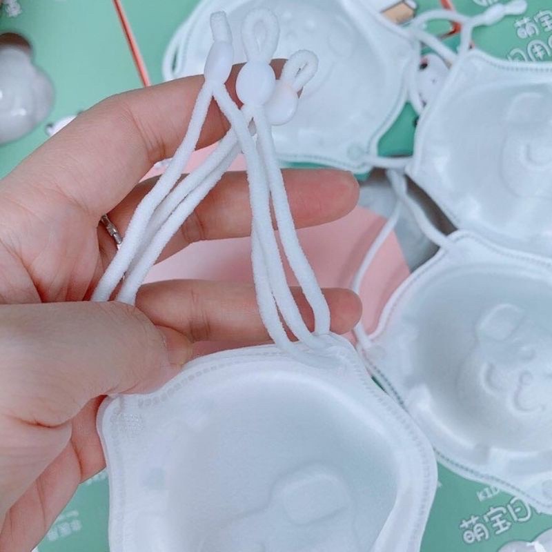 SET 6 KHẨU TRANG CHO BÉ Siêu Mềm Kháng Khuẩn In Hình Gấu 3D, Chống Bụi Cho Bé