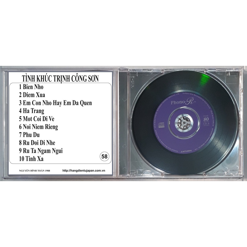 Bộ 5 đĩa cd nhạc trịnh công sơn