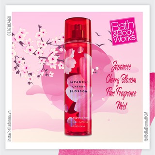 Xịt Thơm Toàn Thân Hương Hoa Anh Đào Bath and Body Works Japanese Cherry Blossom Fragrance Mist 236ml