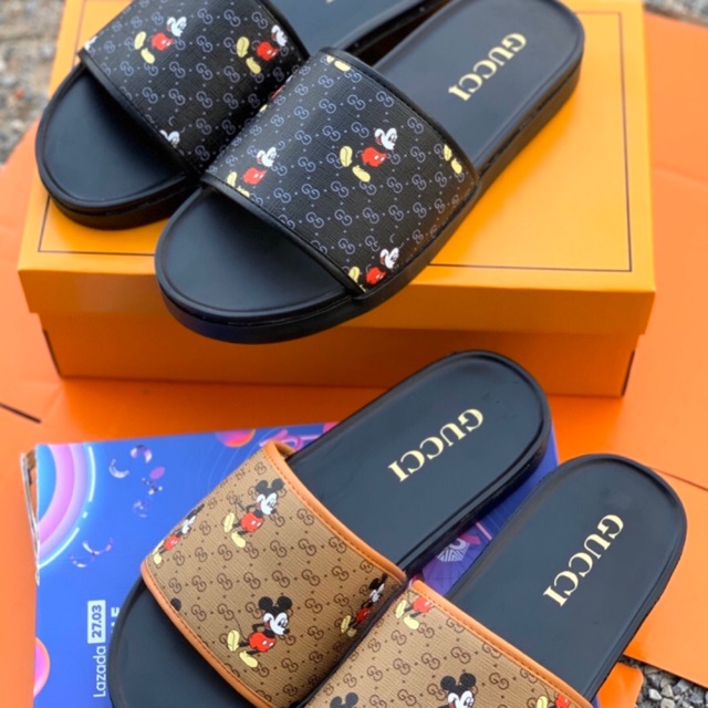 dép nam quai ngang đế cao su chuột mickey (free ship)