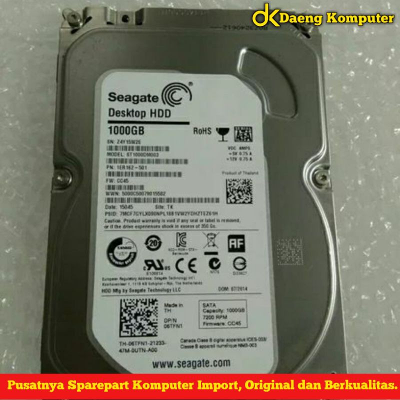 Ổ Cứng Hdd 1 Tb Hiệu Seagate