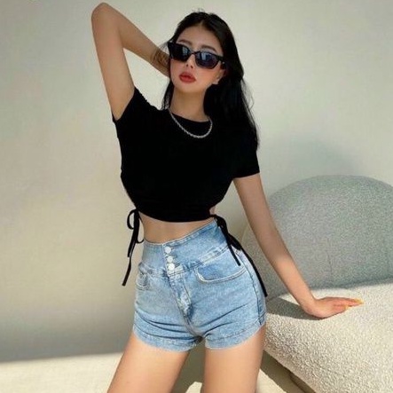 Áo croptop rút dây 2 bên đẹp mê ly (B.C)